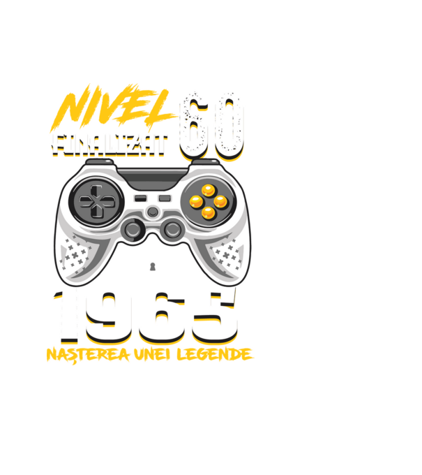 Nivel Finalizat 60 1965 model negru pe tricou