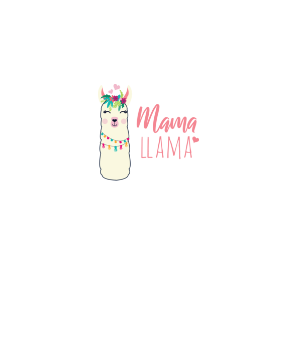 Mama Llama model negru pe tricou
