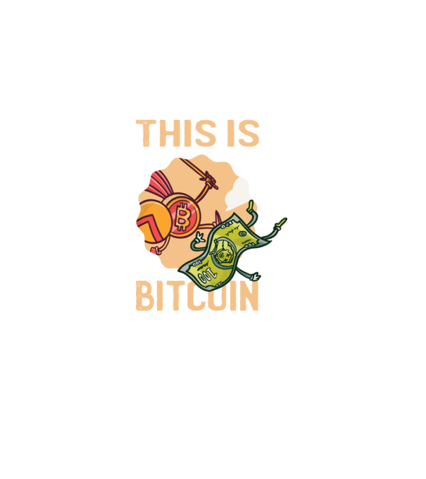 This is Bitcoin model negru pe tricou