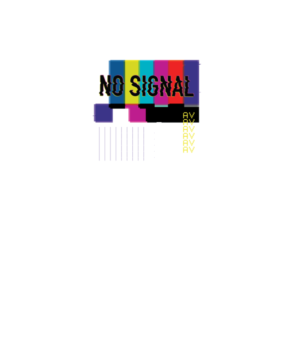 No Signal TV Eroare de transmisie model negru pe tricou