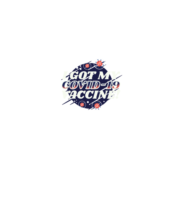 I got my Vaccine model albastru regal pe tricou