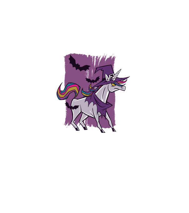 Unicorn vrăjitoare model alb pe tricou