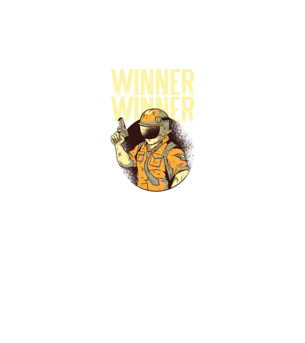 Winner Winner Chicken Dinner PUBG tricou model negru pe tricou