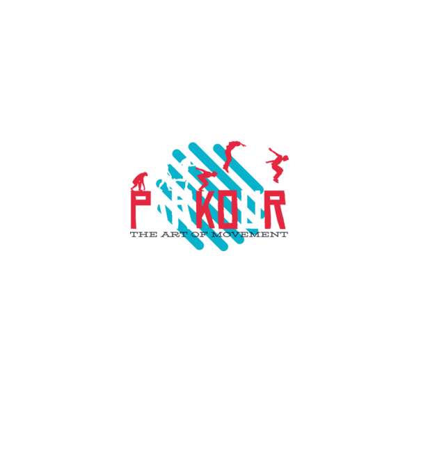 Parkour - Arta mișcării model alb pe tricou