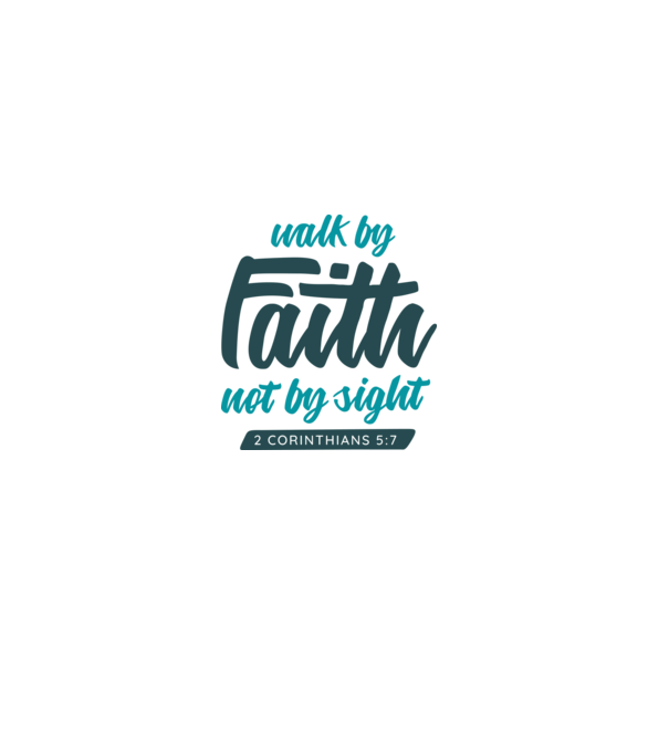 Walk by faith - Religie model alb pe tricou