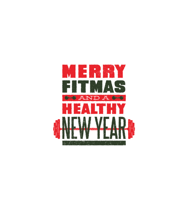Merry Fitmas and a Healthy New Year tricou amuzant antrenament model alb pe tricou