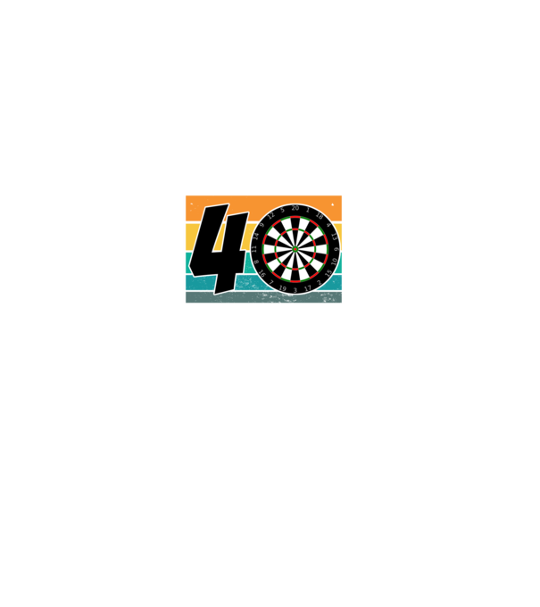 'I''m not 40 I''m double 20 darts birthday' model negru pe tricou