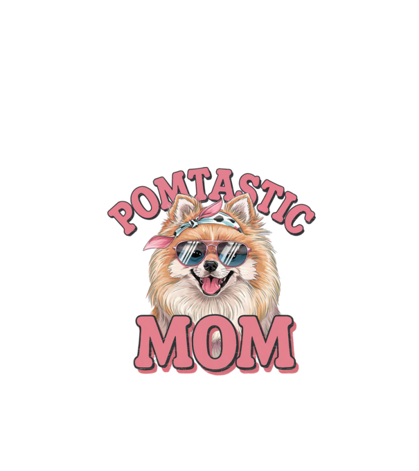 Pomtastic Mom model alb pe tricou