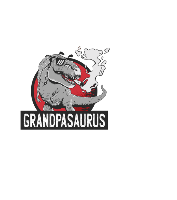 Grandpasaurus T-rex model negru pe tricou