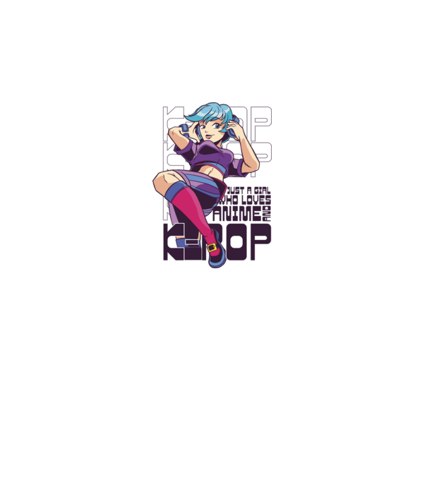 Doar o fată căreia îi place Anime și K-Pop model alb pe tricou