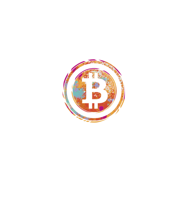 Bitcoin Watercolor model negru pe tricou