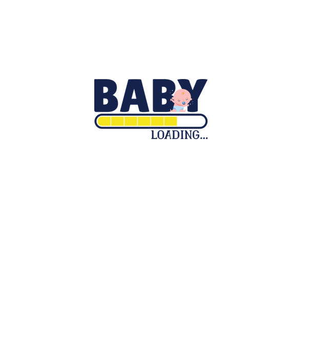 Baby is loading - tricou amuzant pentru mămici model alb pe tricou