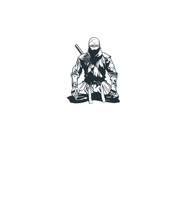 Ninja model gri pe tricou