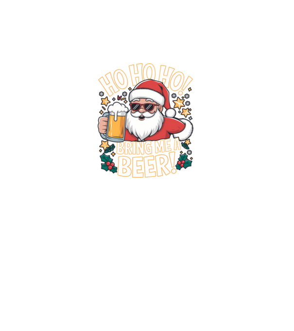 HO HO HO bring me a BEER santa Negru model negru pe tricou