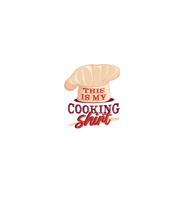 This is my Cooking Shirt model alb/roșu pe tricou