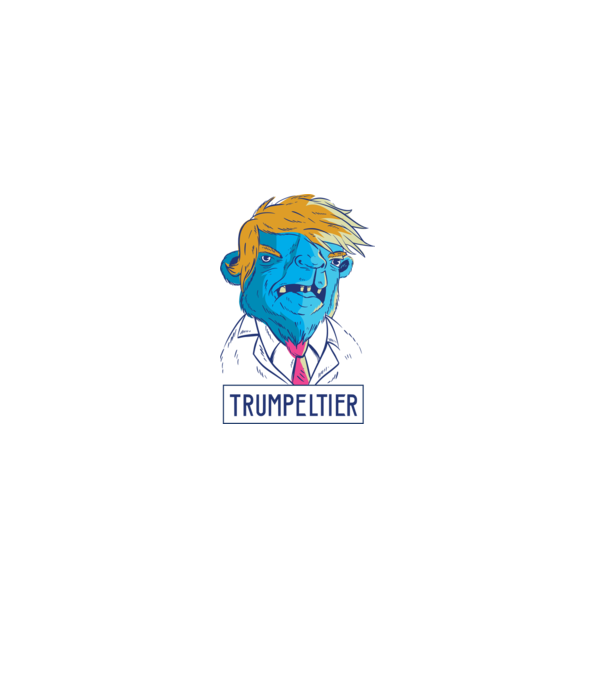Trumpeltier monstru Trump model alb pe tricou