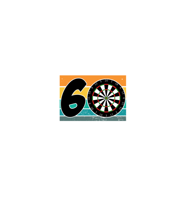 'I''m not 60 I''m triple 20 darts birthday' model negru pe tricou