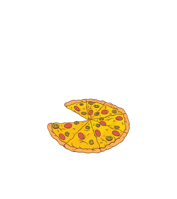 Felii de pizza Cuplu model alb pe tricou