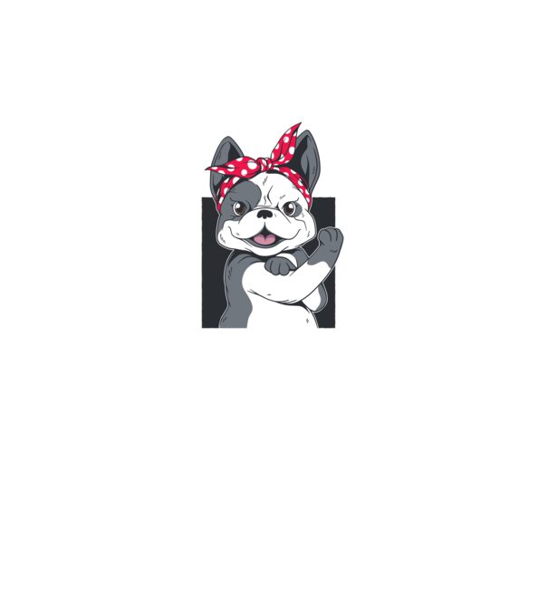 Bulldog Francez model gri pe tricou