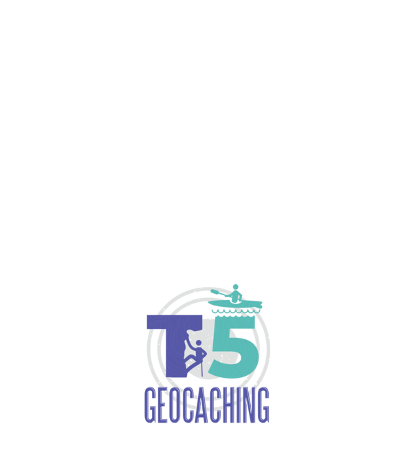T5 Geocaching model negru pe tricou