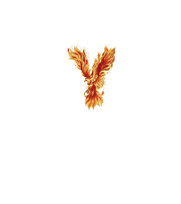 Pasărea Phoenix model negru pe tricou
