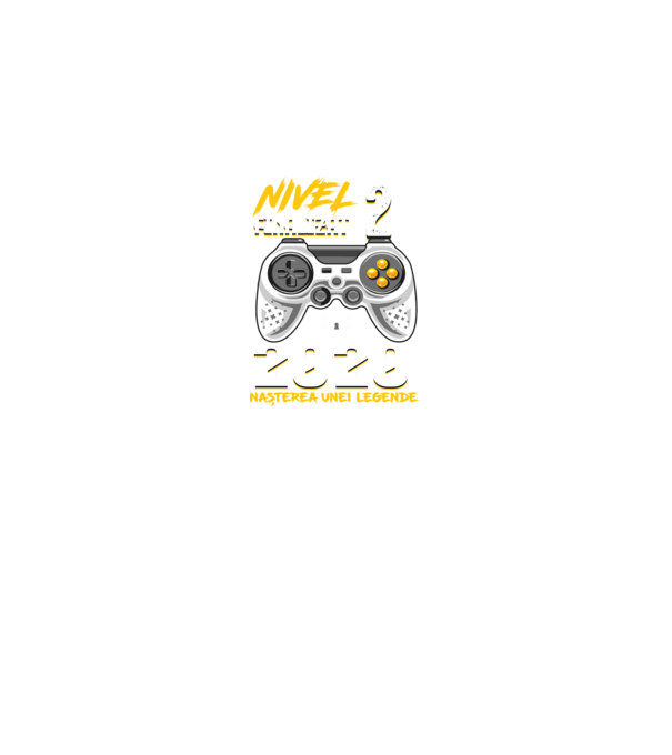 Nivel 2 finalizat. 2020 nașterea unei legende model negru pe tricou