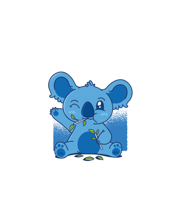 Koala drăguț model alb pe tricou