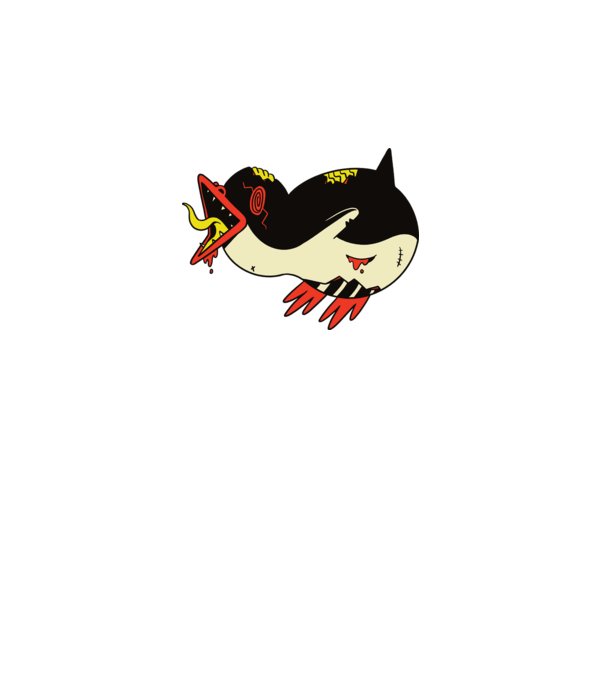 Pinguin Zombie model gri pe tricou