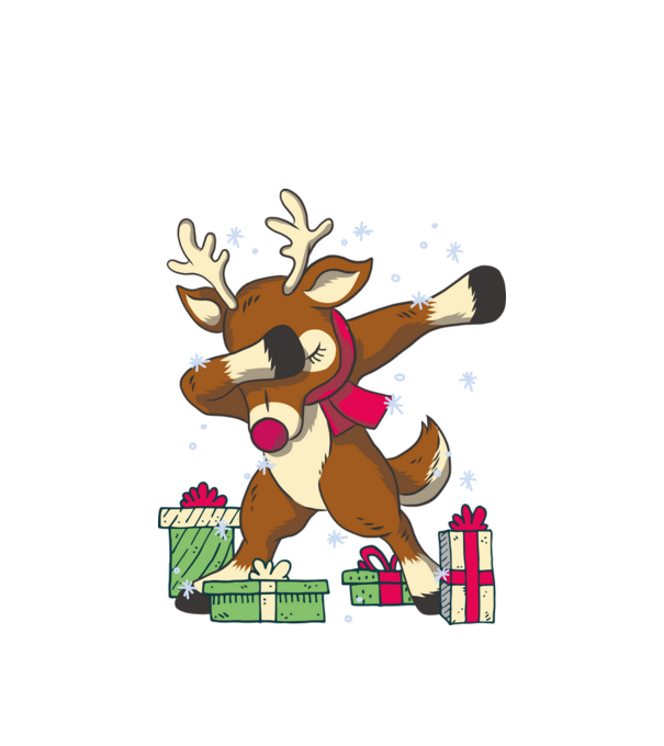 Rudolph DAB model alb pe tricou