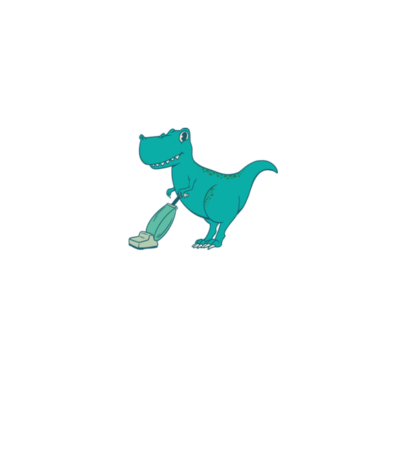 T-rex făcând curățenie model nisipiu pe tricou