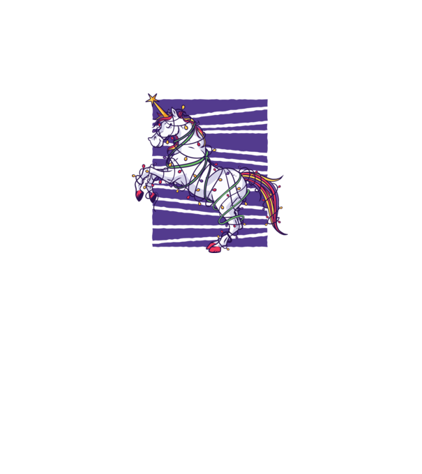 Unicorn pom de Crăciun model gri pe tricou