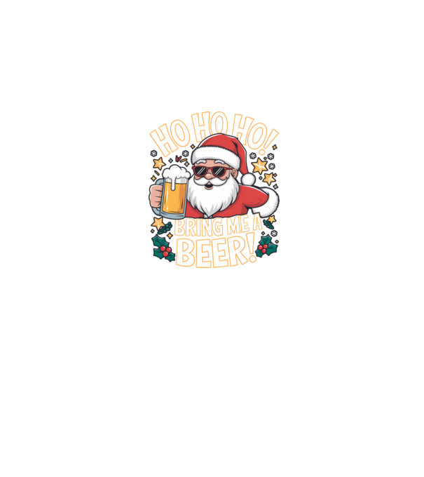HO HO HO bring me a BEER santa Negru model negru pe tricou