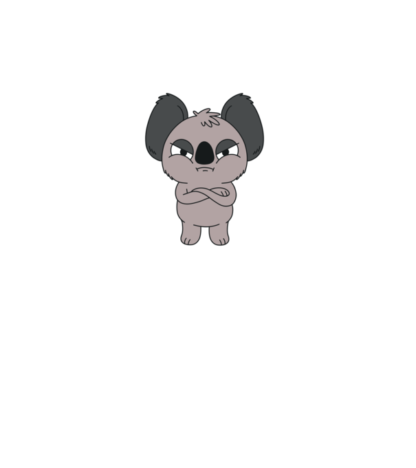 Koala Supărat model turcoaz pe tricou