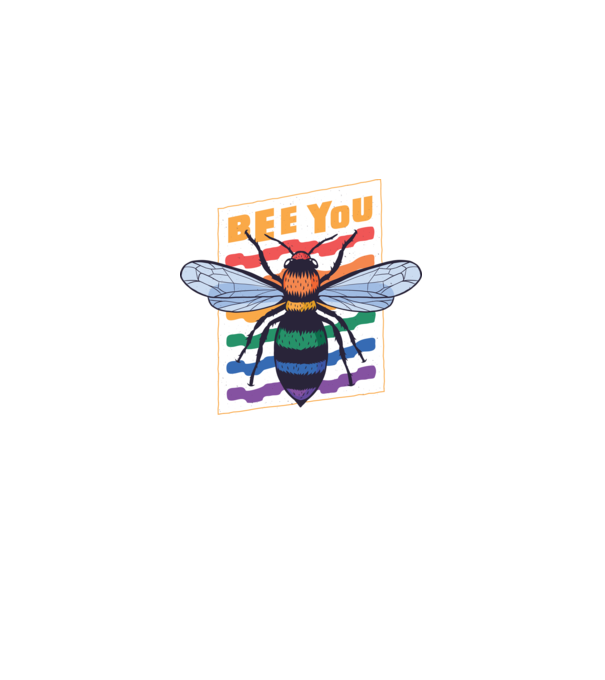 Bee You Pride model negru pe tricou