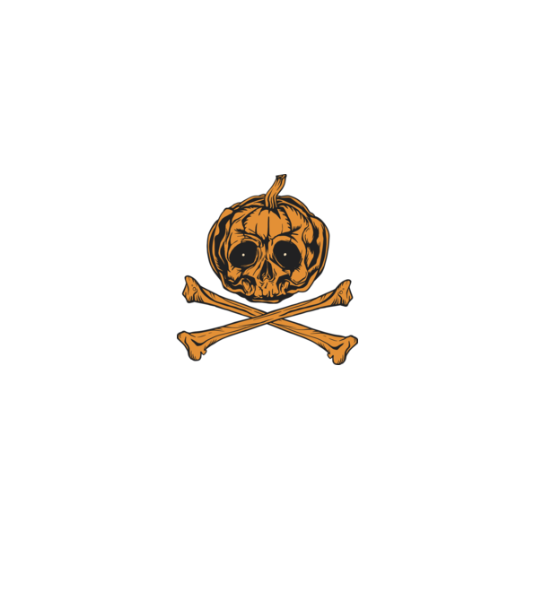 Dovleac craniu Halloween model negru pe tricou