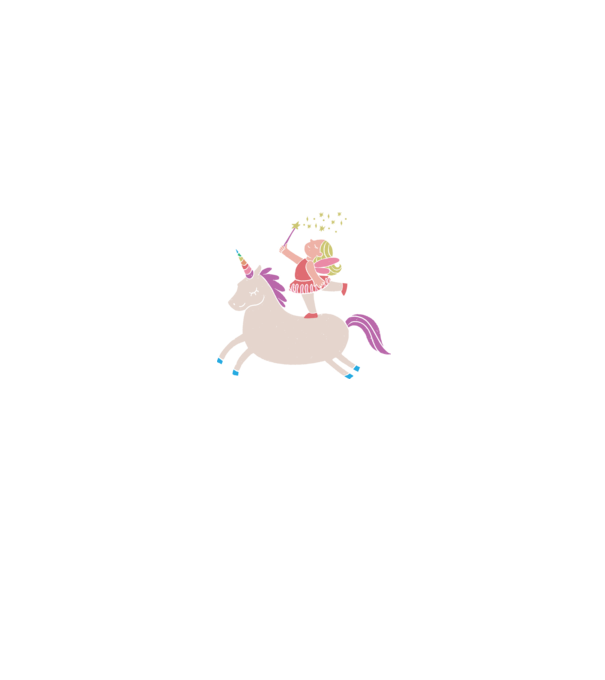 Zână Unicorn model negru pe tricou