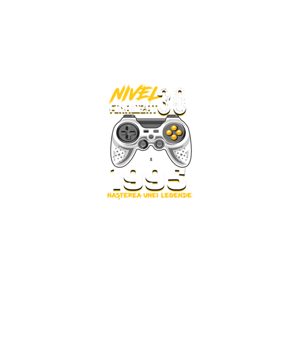 Nivel Finalizat 30 1995 model negru pe tricou
