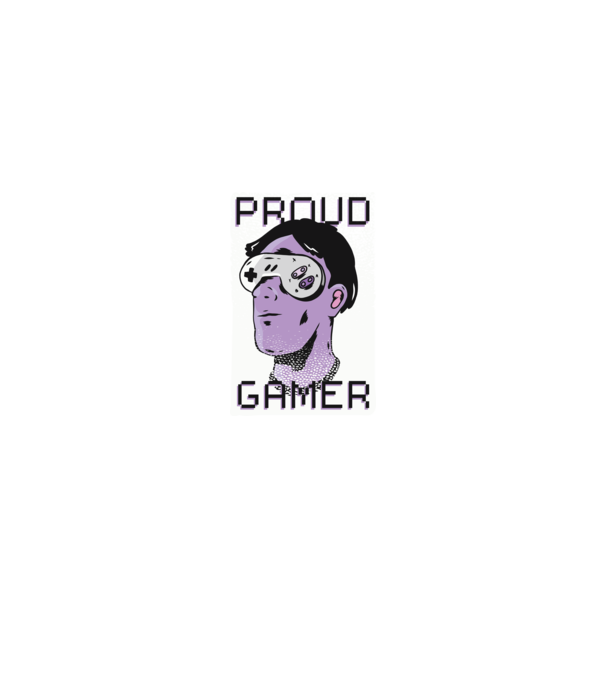 Ochelarii VR Proud Gamer model negru pe tricou