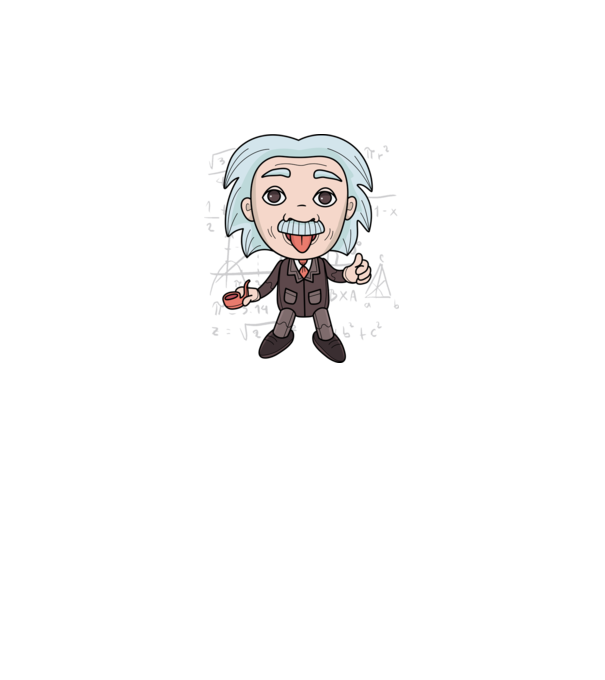 Caricatură Einstein model gri pe tricou