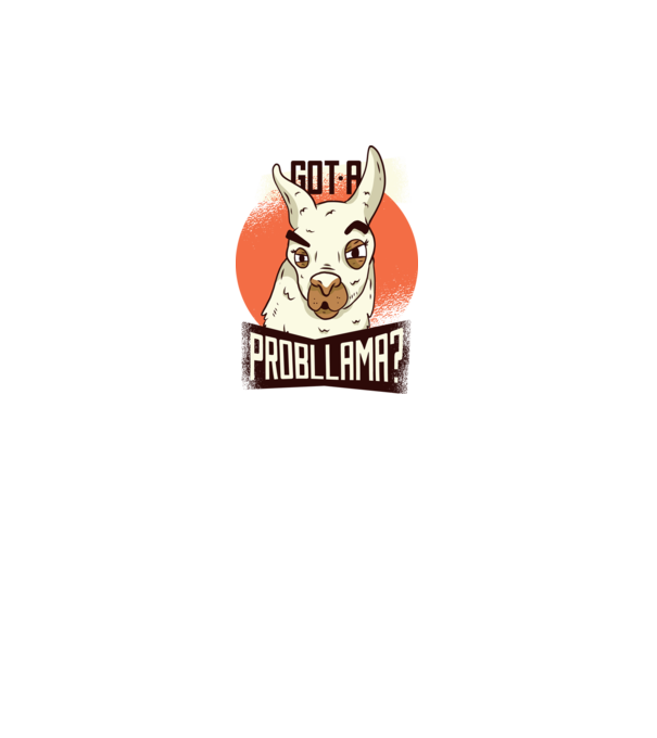 Got a Probllama? Lama model gri pe tricou
