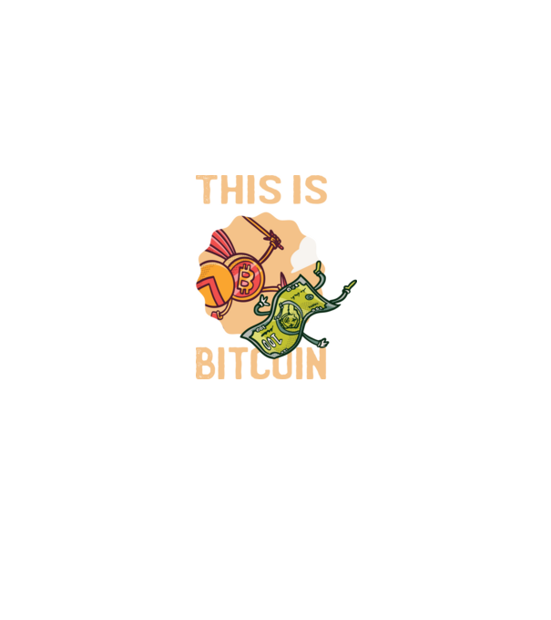 This is Bitcoin model negru pe tricou