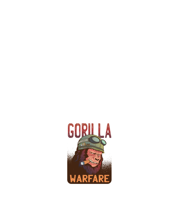 Gorilla Warfare model negru pe tricou