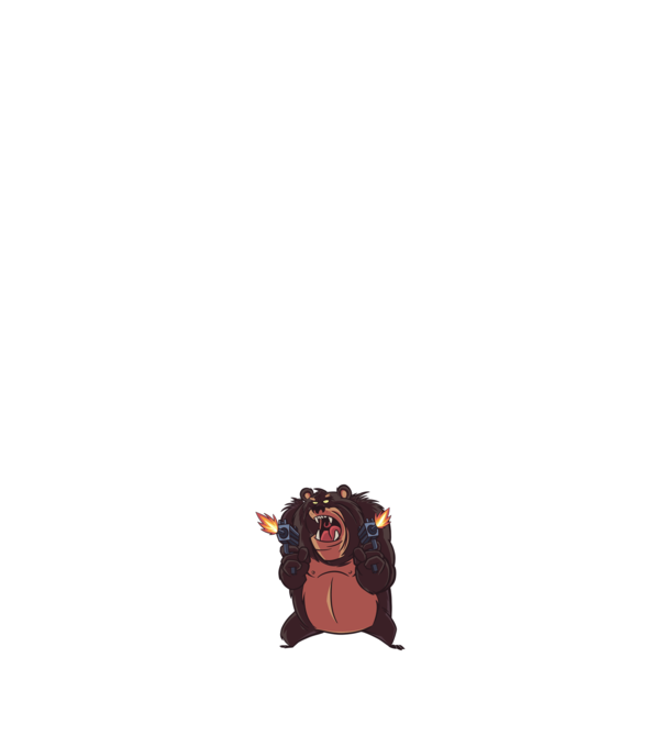 Pew Pew Pew Madafakas Urs model negru pe tricou
