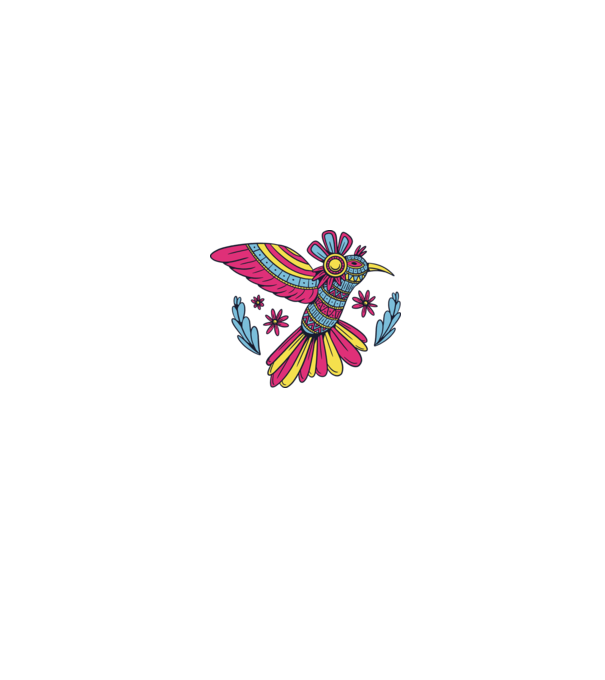 Mandala Colibri model negru pe tricou