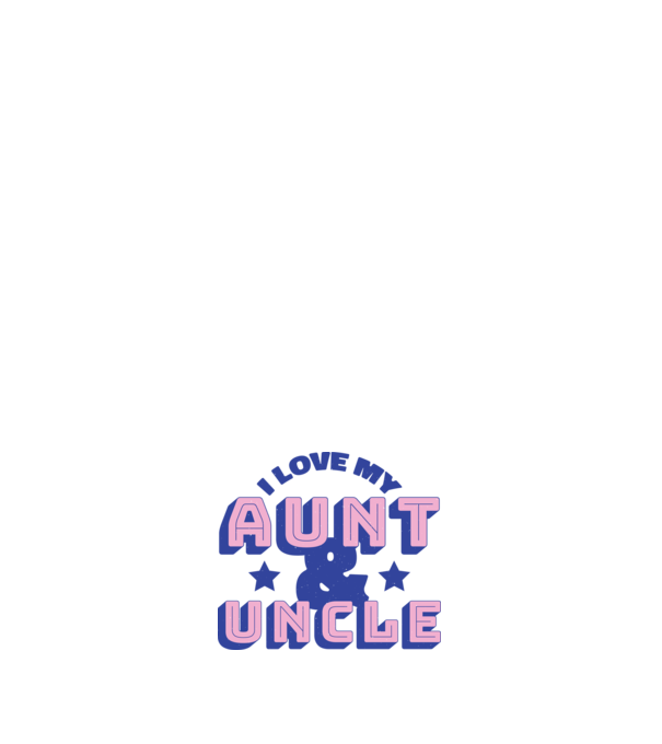 I Love My Aunt & Uncle model negru pe tricou