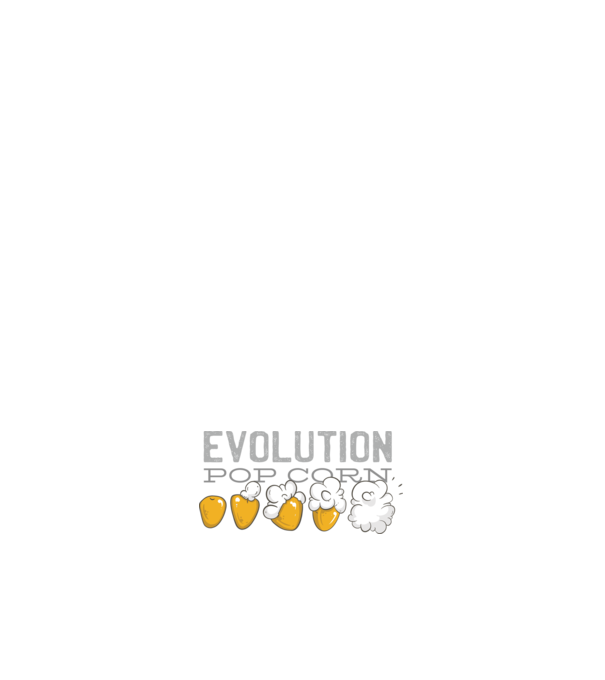 Evoluție Popcorn model negru pe tricou