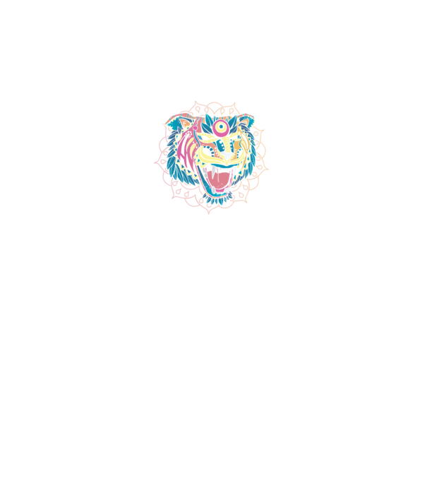 Tigru Mandala model negru pe tricou