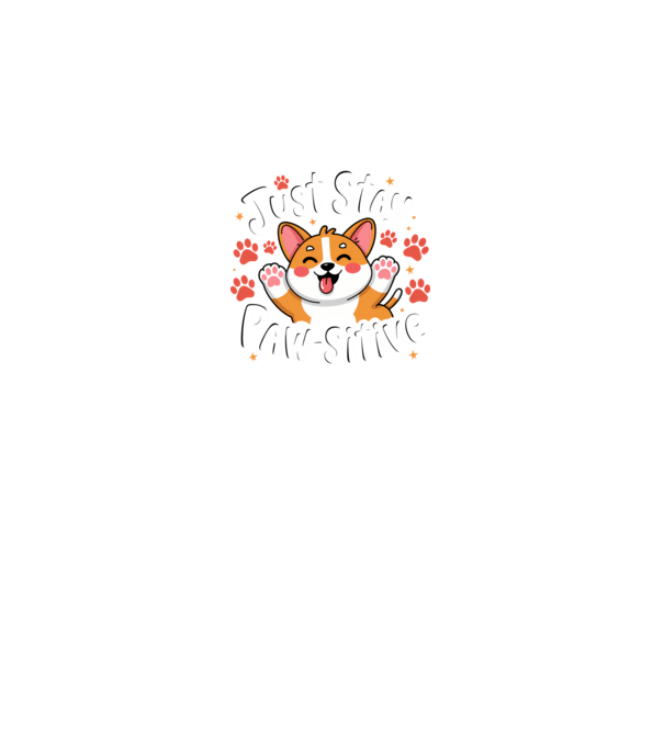 Just Stay Paw-sitive Negru model negru pe tricou