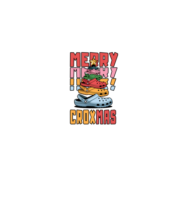 Merry Croxmas model negru pe tricou