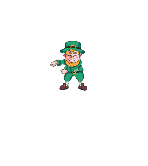 Leprechaun Floss - St. Patrick DAB dans model albastru închis pe tricou